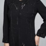 کت مجلسی نگین دوزی یقه گرد کد 927