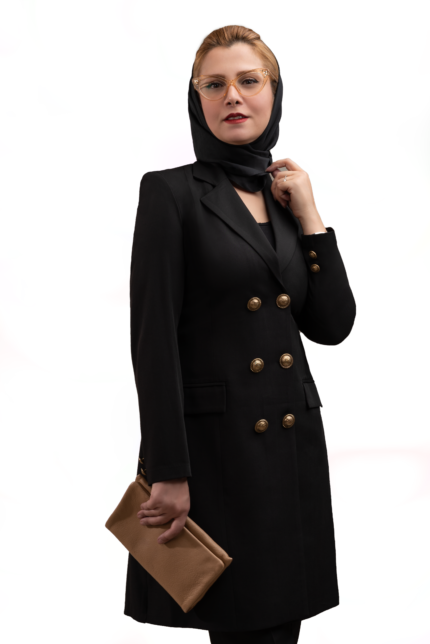 مانتو فرم اداری آلکاپا ۶ دکمه فلزی کد ۱۰۱۴۹