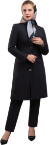 مانتو فرم آلکاپا دکمه فلزی کد 10148 - Image 2